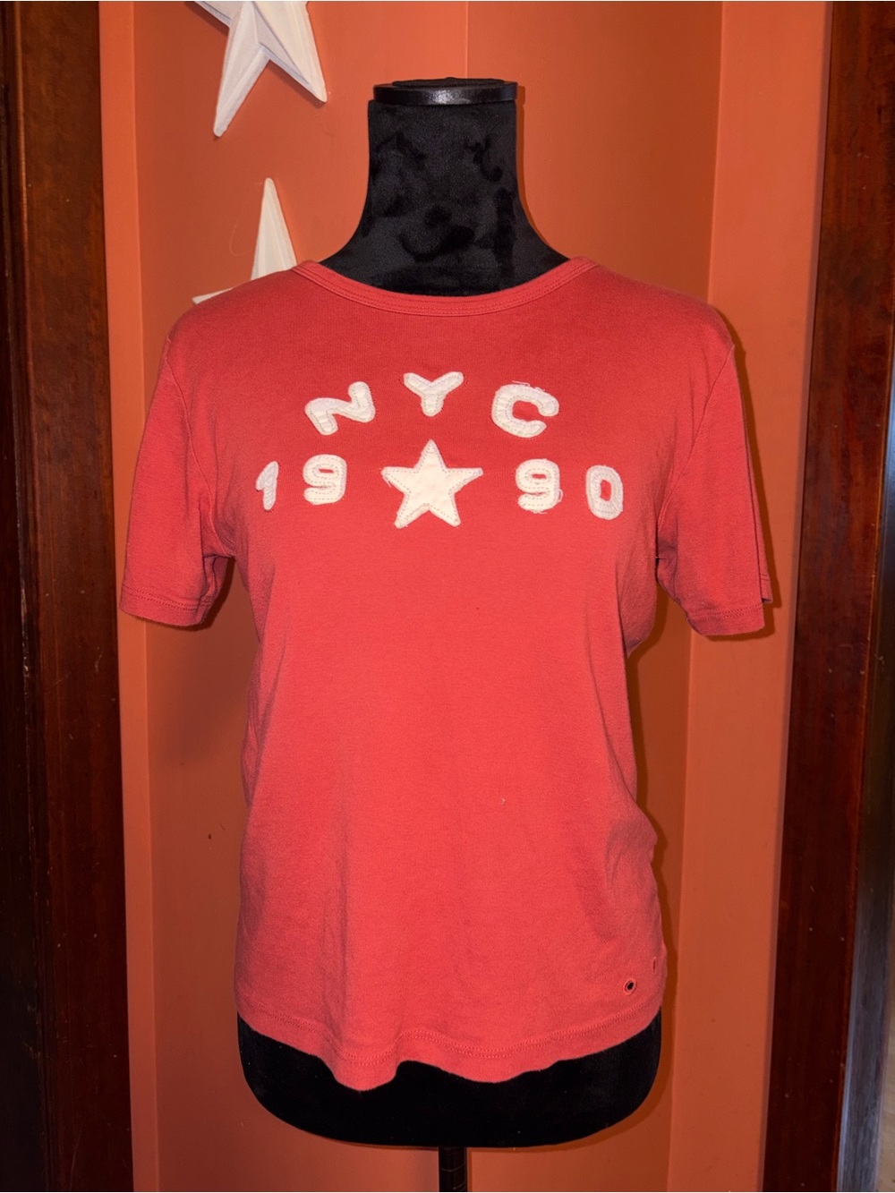 NYC 1990 Red Graphic Short-Sleeve Men's Tee